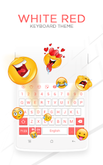 Image 1 for White Red Keyboard Theme