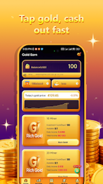 Image 0 for Gold Earn: Tap to Earn Mo…