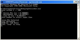 Imagen 0 para Command line Mp3 recorder