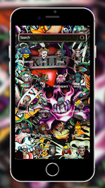 Image 0 for Rock Skull Graffiti Theme…