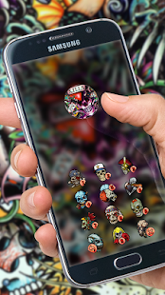 Image 3 for Rock Skull Graffiti Theme…
