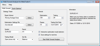 Imagen 0 para Walk Forward Analyzer for…