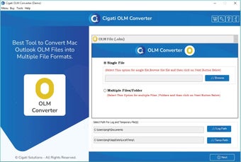Image 0 for Cigati OLM to PST Convert…
