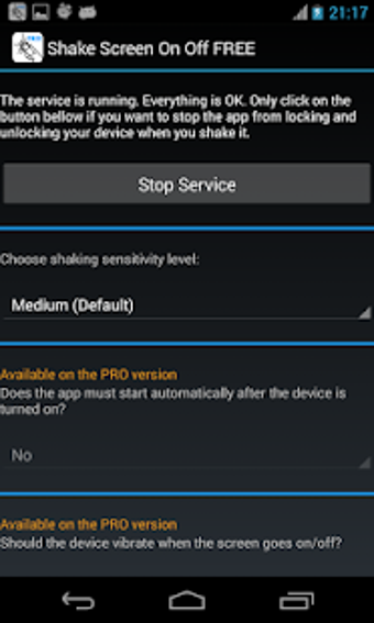Image 1 for Shake Screen On Off FREE