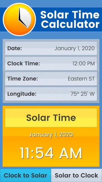 Image 2 for Solar Time Calculator