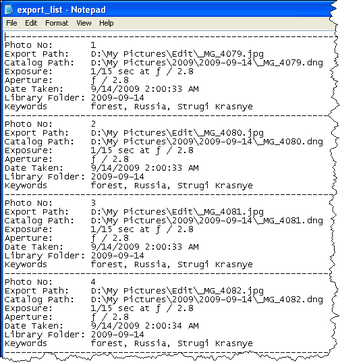Image 0 for Export List