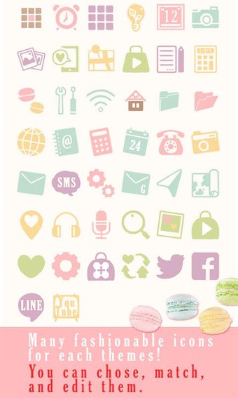 Imagen 1 para icon & wallpaper-Macarons…