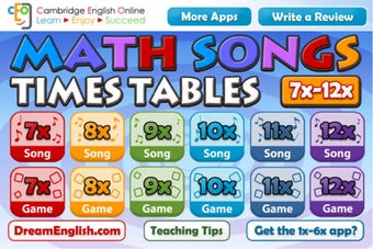 Image 0 for Math Songs: Times Tables …