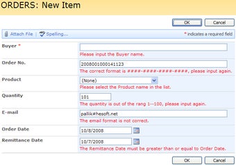 Image 0 for SharePoint Form Validatio…