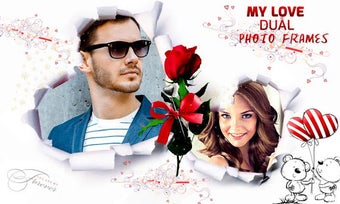 Image 2 for Couple Love Dual Photo Fr…