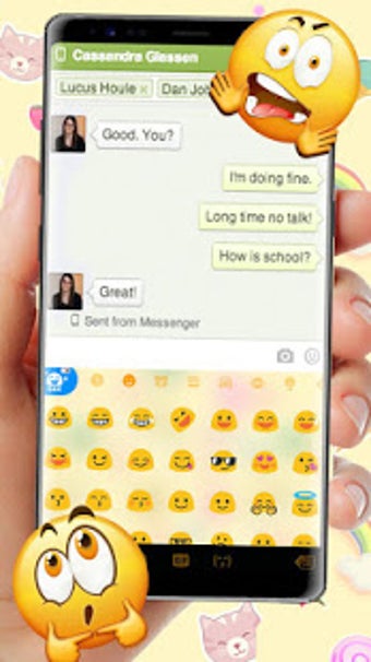 Image 3 for Cute Doodle Messenger Key…