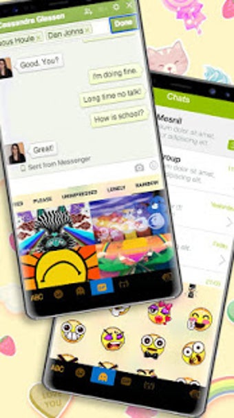 Image 2 for Cute Doodle Messenger Key…