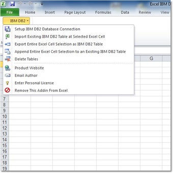 Image 0 for Excel IBM DB2 Import, Exp…