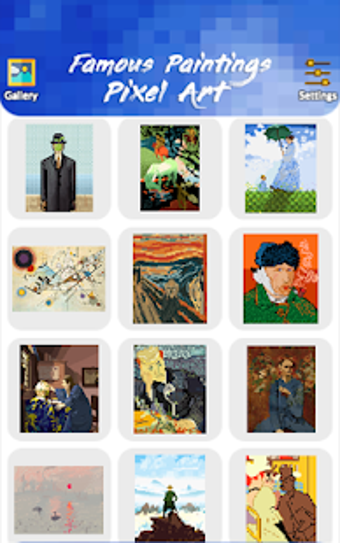 Imagen 1 para Famous Paintings Pixel Ar…