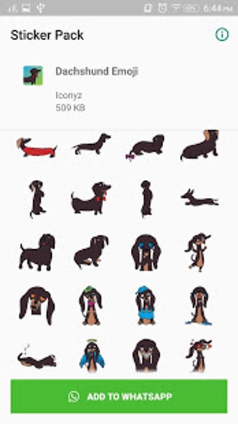Imagen 1 para Dachshund Emoji for Whats…