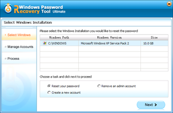 Image 0 for Windows Password Recovery…