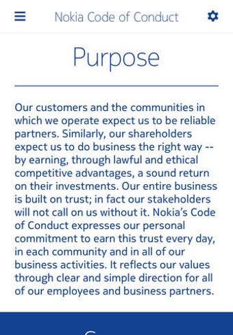 Image 0 for Nokia Code of Conduct
