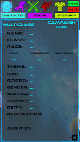Imagen 2 para Star Finder Character She…