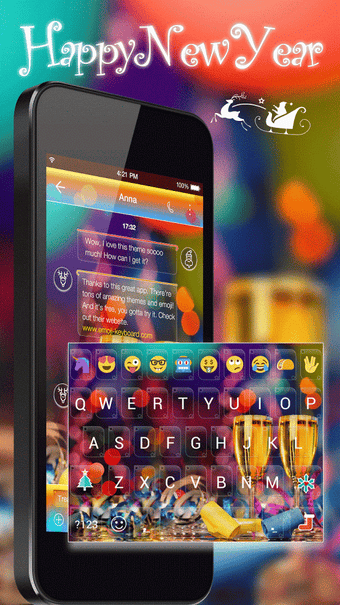 Imagen 2 para Happy New Year Emoji Keyb…