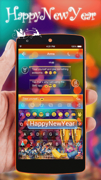Imagen 1 para Happy New Year Emoji Keyb…