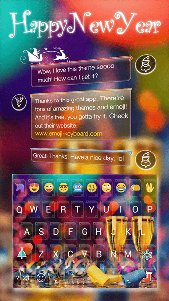 Imagen 0 para Happy New Year Emoji Keyb…
