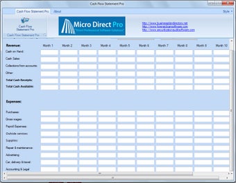 Image 0 for Cash Flow Statement Pro