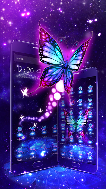 Imagen 1 para 3D Purple Butterfly Theme