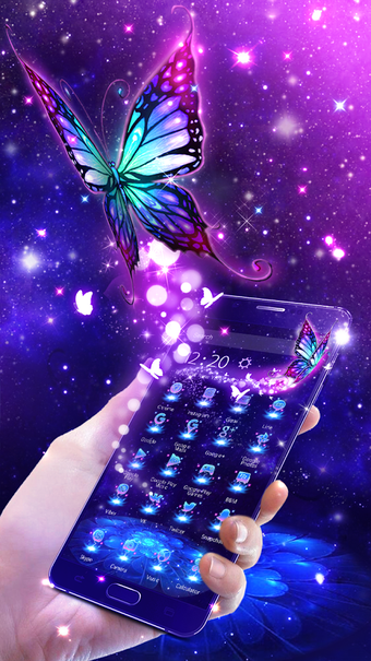 Imagen 3 para 3D Purple Butterfly Theme