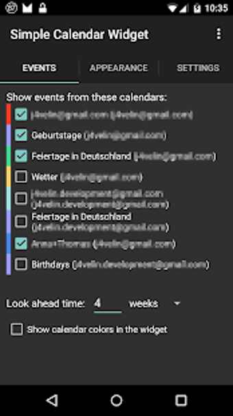 Imagen 1 para Simple Calendar Widget