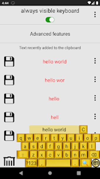 Image 0 for Always visible keyboard