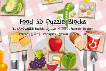 Imagen 0 para Food 3D Puzzle for Kids -…