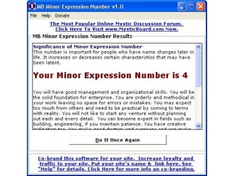 Image 0 for Minor Expression Number