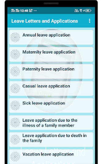 Image 0 for Leave Letters and Applica…