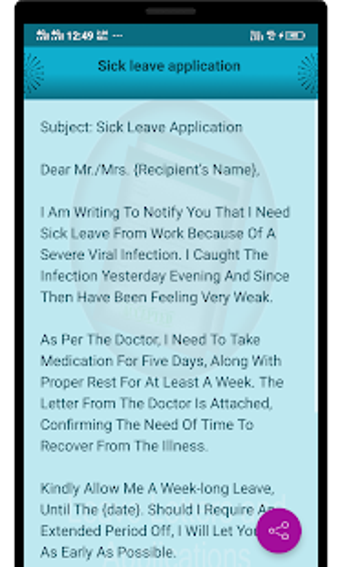 Image 2 for Leave Letters and Applica…