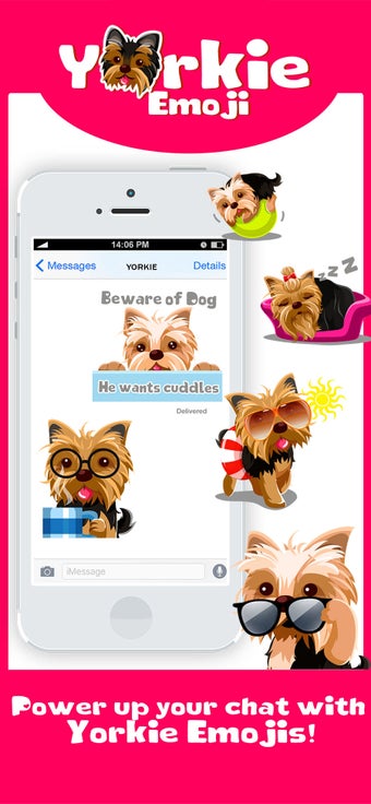 Imagen 0 para Yorkie Dog Emoji Stickers