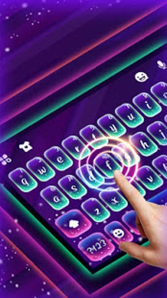 Imagen 3 para Purple Glow Keyboard Them…
