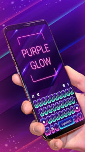 Imagen 1 para Purple Glow Keyboard Them…