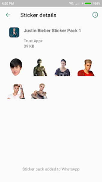 Imagen 2 para Justin Bieber Stickers fo…