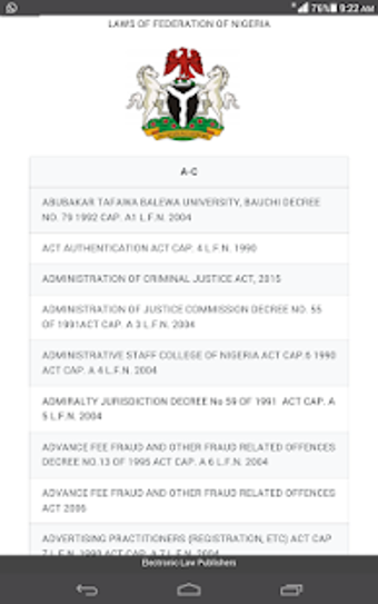 Imagen 0 para Laws of Federation of Nig…