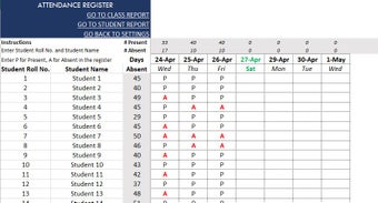 Image 0 for School Attendance Registe…
