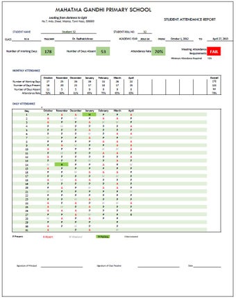 Image 1 for School Attendance Registe…