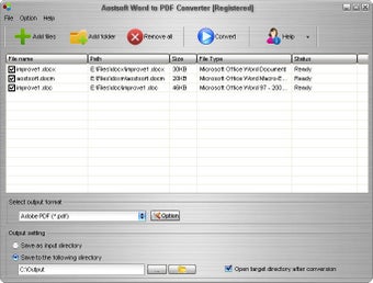 Image 0 for Aostsoft Word to PDF Conv…
