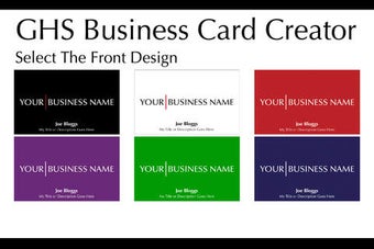 Imagen 0 para GHS Business Card Creator