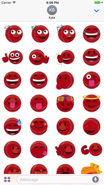Image 0 for Cricket Ball Emoji - Stic…