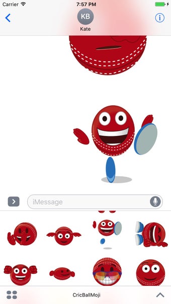 Image 1 for Cricket Ball Emoji - Stic…