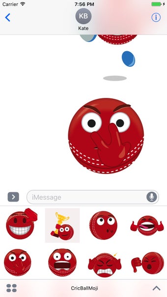 Image 3 for Cricket Ball Emoji - Stic…