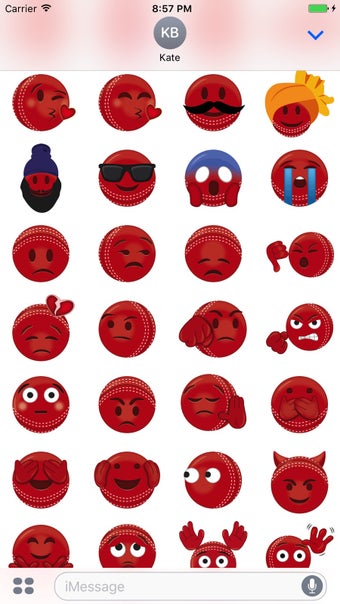Image 2 for Cricket Ball Emoji - Stic…