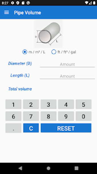 Image 2 for Pipe volume calculator