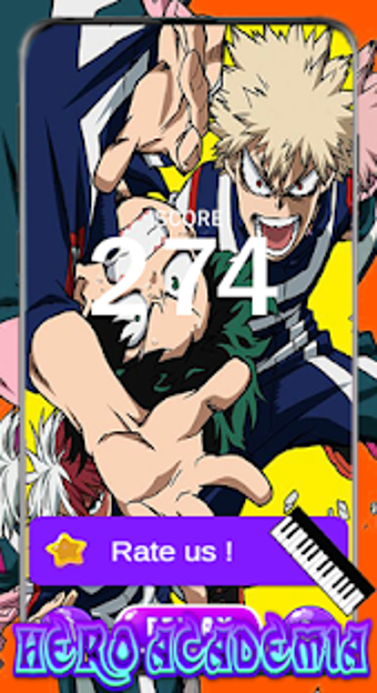 Image 2 for Hero Academia Piano Tiles
