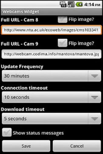 Imagen 1 para Webcams Widget